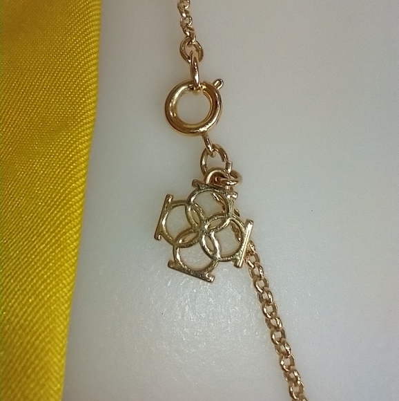 ANN TAYLOR GOLD RHINESTONE BAUBLE NECKLACE - Picture 7 of 10